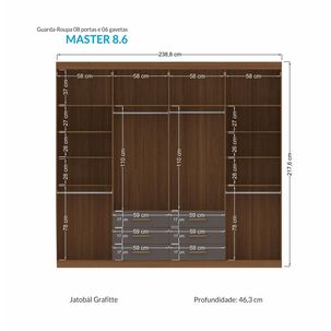 Clóset Altavision Master 8,6 Gr / 8 Puertas / 6 Cajones