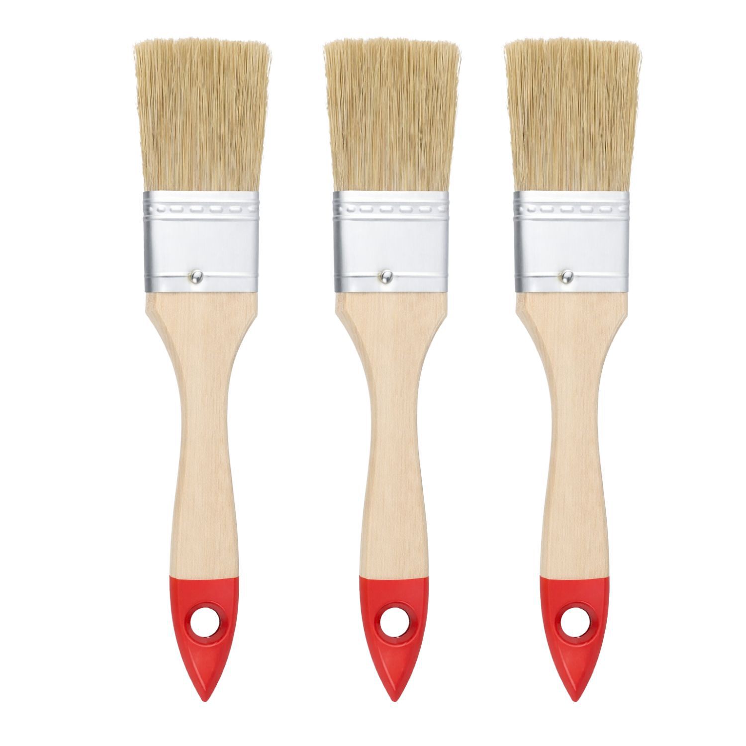 Set 3 Brochas Mango Madera 1.5 Pulgadas Para Pintura Pintar image number 0.0
