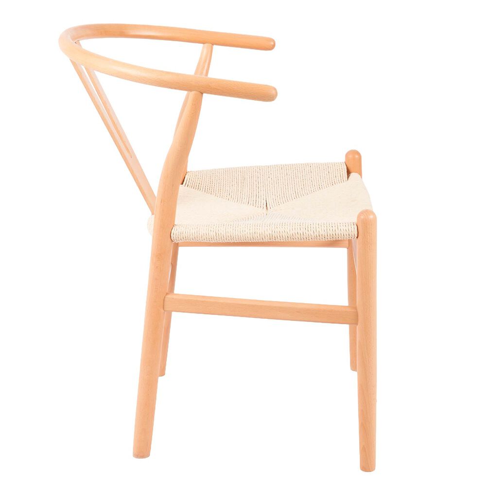 Pack 2 Sillas Comedor Novahus Wishbone Natural Beige image number 2.0
