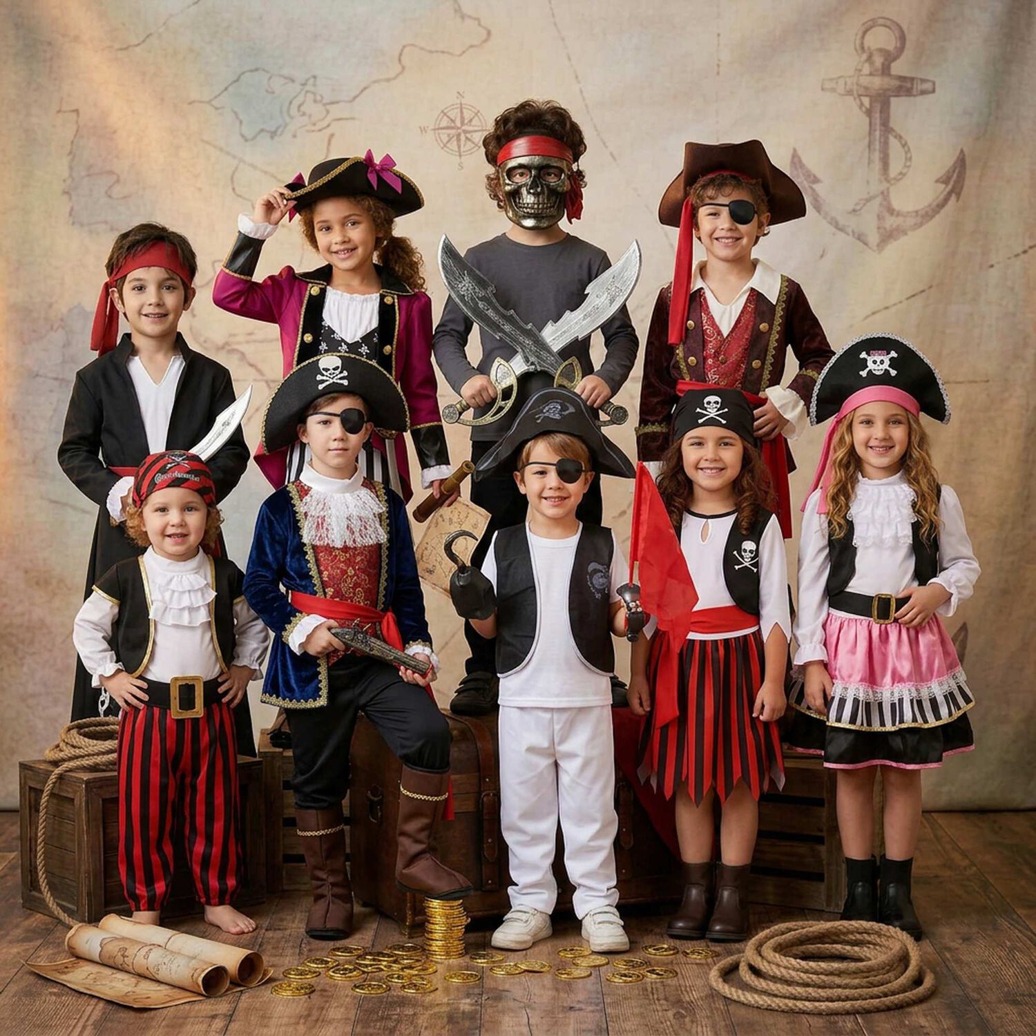 Disfraz Cosplay Pirata Corsario Piratas Infantiles Todos Ni&ntilde;o image number 75.0