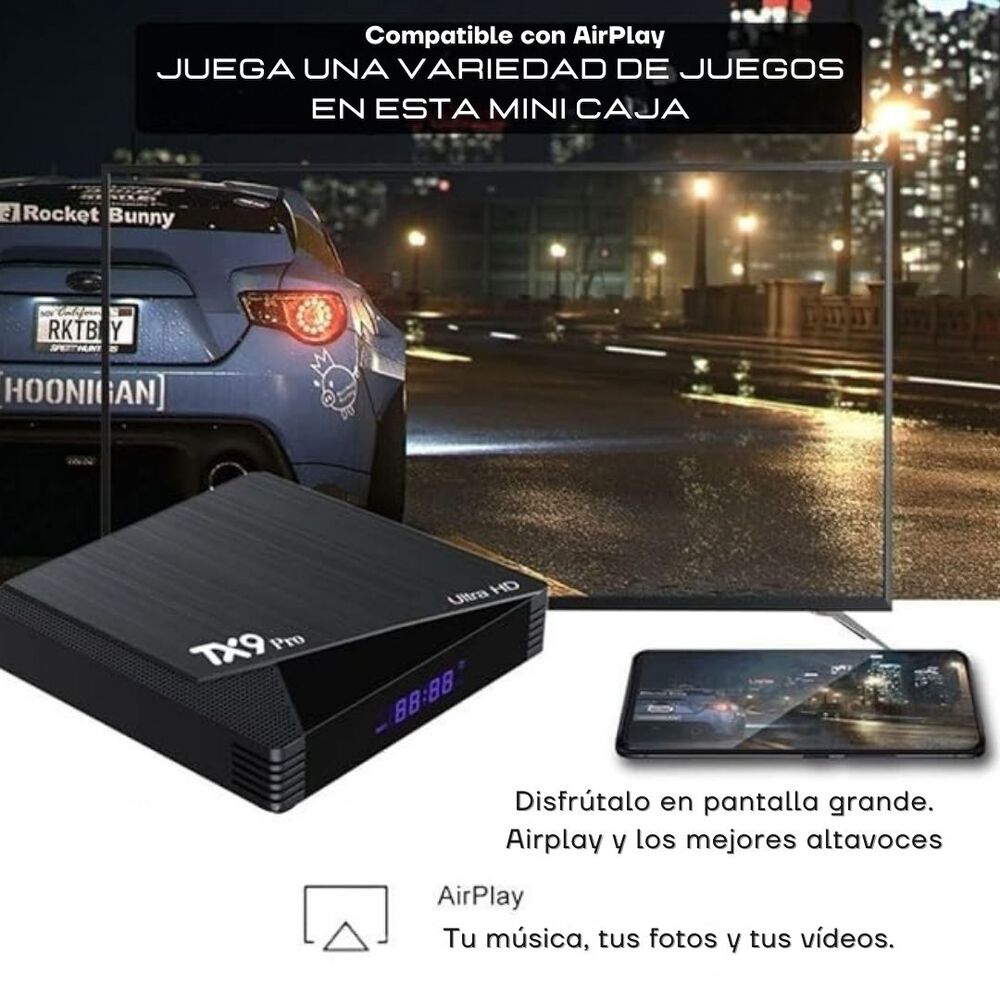 Tv Box Tx9 Pro 2 En 1 Retro Games 4k Ultra Hd Wifi 4gb Ram 32gb Rom image number 4.0