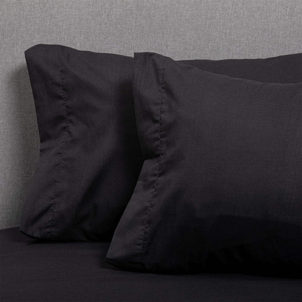 Pack 2 Sabanas Unicolor Arthome Negra + Calipso 1 Plaza 144 Hilos image number 5.0