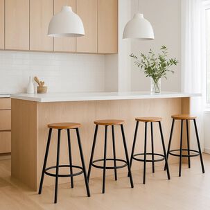 Pack De 4 Pisos Taburete De Bar Elipse Industrial