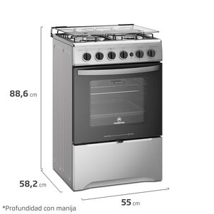 Cocina A Gas 4 Platos Mademsa Triple Llama Y Grill M 795 T