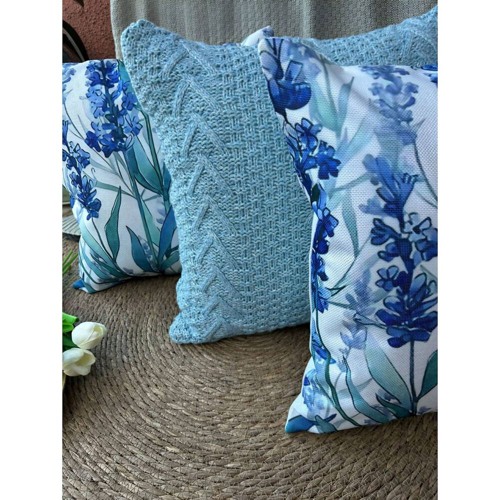 Set De 3 Cojines Combinados Azul Paga 2, Lleva 3! image number 1.0