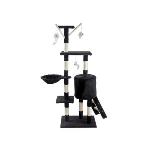 Torre Rascador Gatos 138cm Terciopelo Mas Juguetes