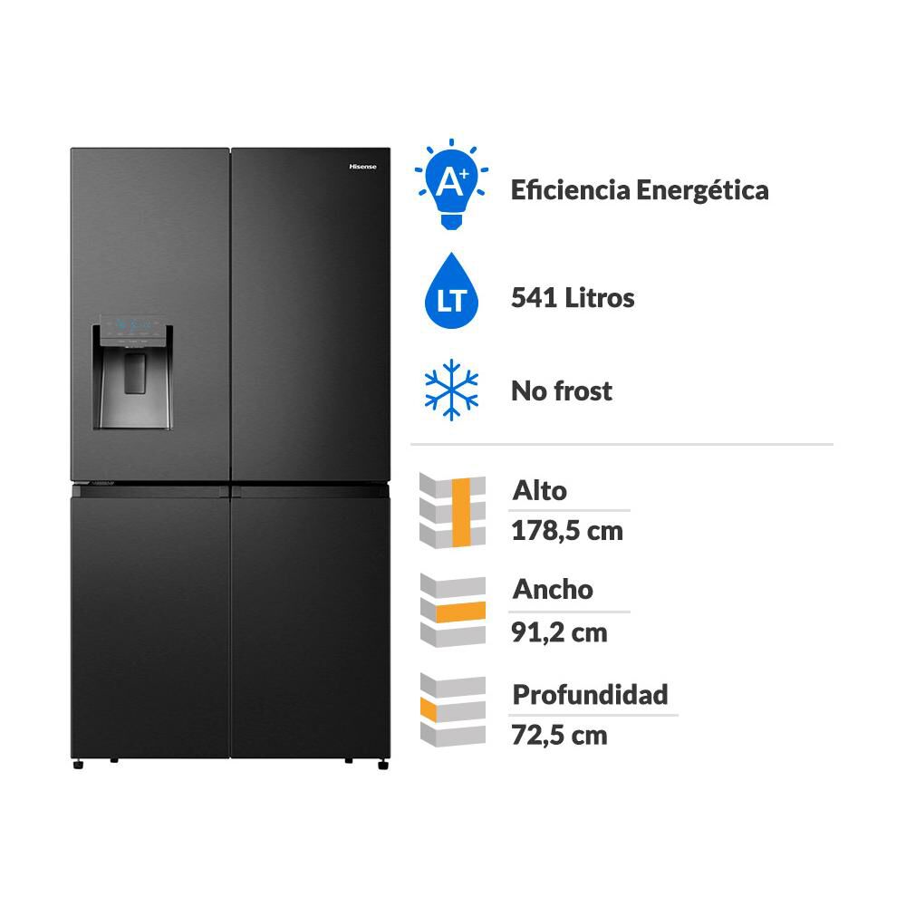 Refrigerador Side by Side Hisense RC-68WCID / No Frost / 541 Litros / A+ image number 1.0