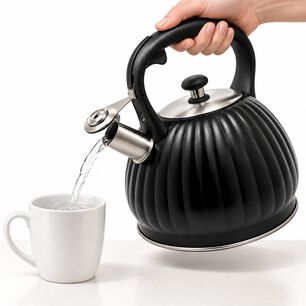 Tetera Kw Vintage Jr-t012 3 Litros Negra Acero Inoxidable