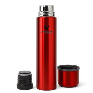 Termo Premium De Acero Inoxidable 1l Rojo Metalizado 12h/24h