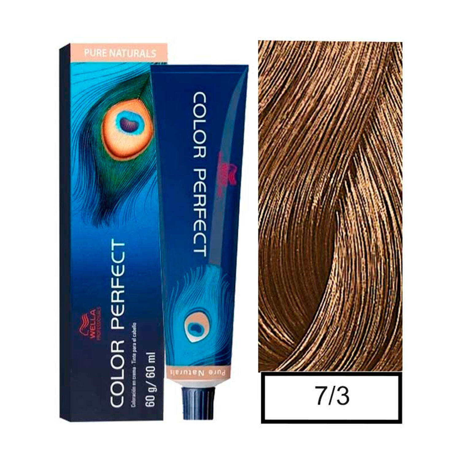 Wella - Tintura Permanente Color Perfect 7/3 Rubio Mediano Dorado 60gr + Oxidante 20vol 60ml image number 0.0