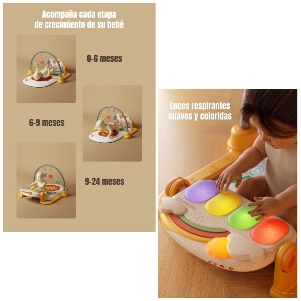 Gimnasio Musical Piano Con Bluetooth 3 En 1 Tm243 Lubabycas image number 3.0