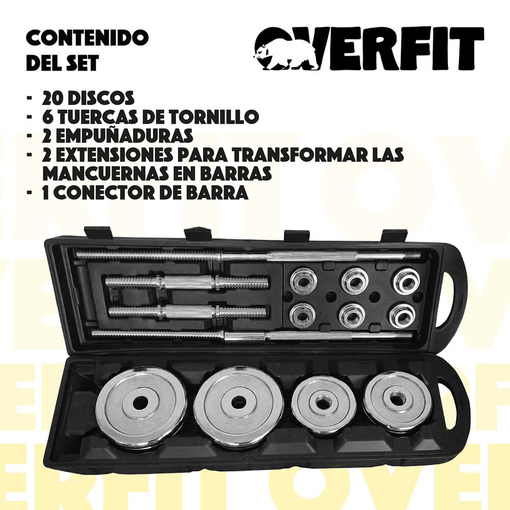 Set Mancuernas 50kg Fitness Pesas Peso Regulable image number 1.0