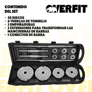 Set Mancuernas 50kg Fitness Pesas Peso Regulable