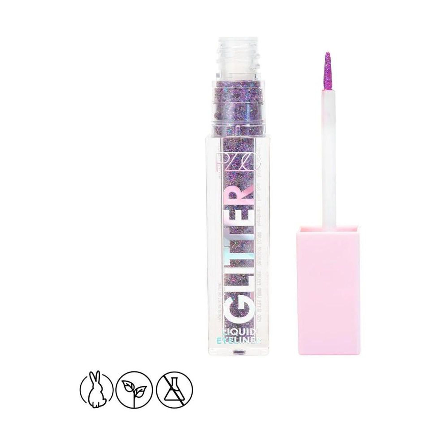 Glitter Liquid Eyeliner Purple Move Glow Fest Petrizzio image number 0.0