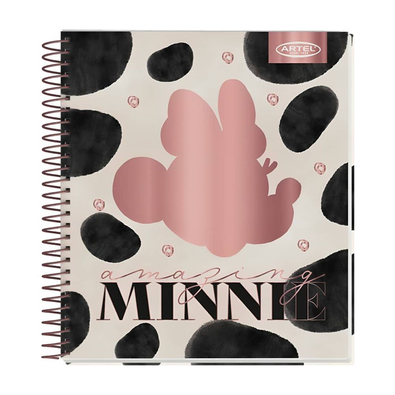 Pack 8pcs Cuadernos Book 120hj Minnie Gold Rose Artel 2930 image number 0.0