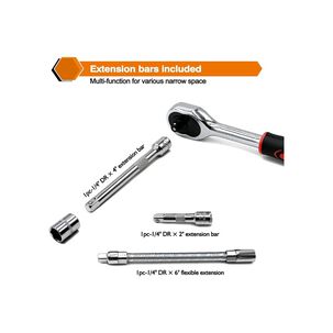 Juego Estuche De Llaves Trinquete Dados Por 46pcs Puntas Metricas