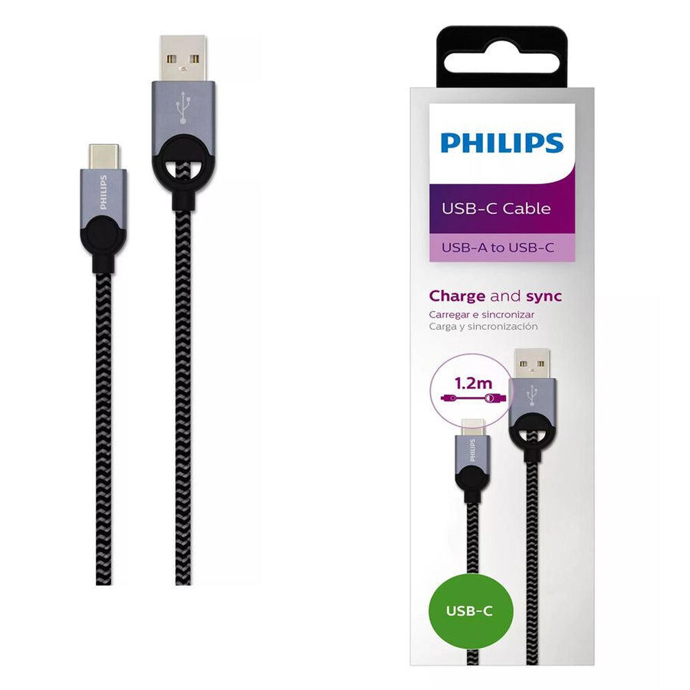 Cable Usb-c A Usb-c 1.2mts Philips Dlc5533c/97 image number 2.0