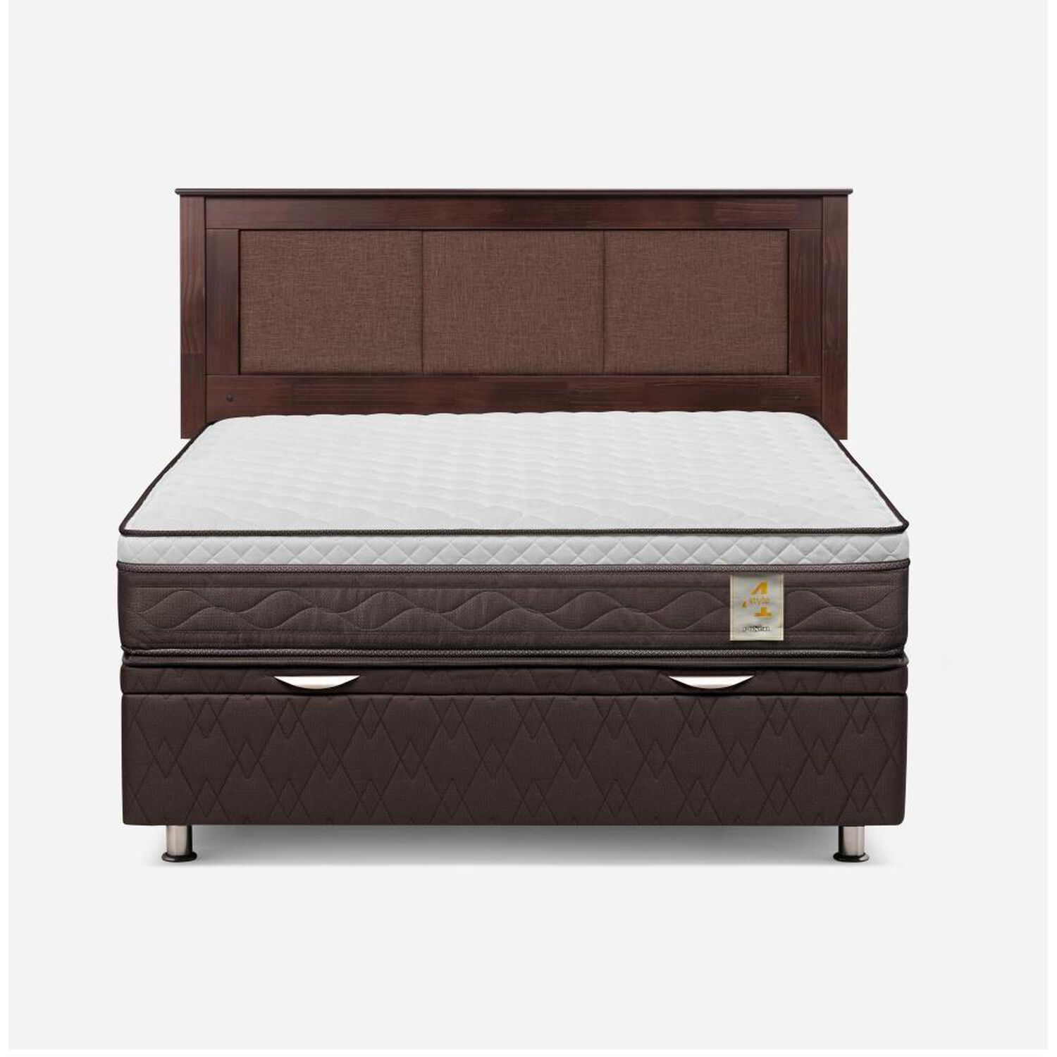 Cama Ba&uacute;l Rosen New Style 4 / 2 Plazas / Base Normal + Respaldo Rachel image number 0.0