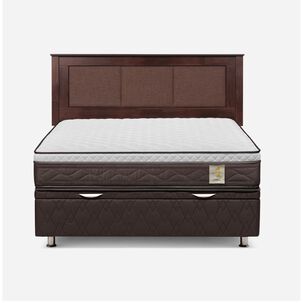 Cama Ba&uacute;l Rosen New Style 4 / 2 Plazas / Base Normal + Respaldo Rachel