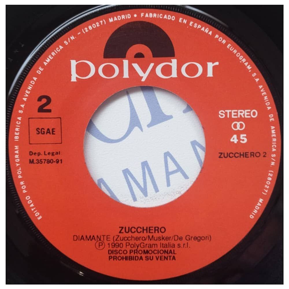 Zucchero - Diamante | 7" Single Vinilo Usado image number 2.0