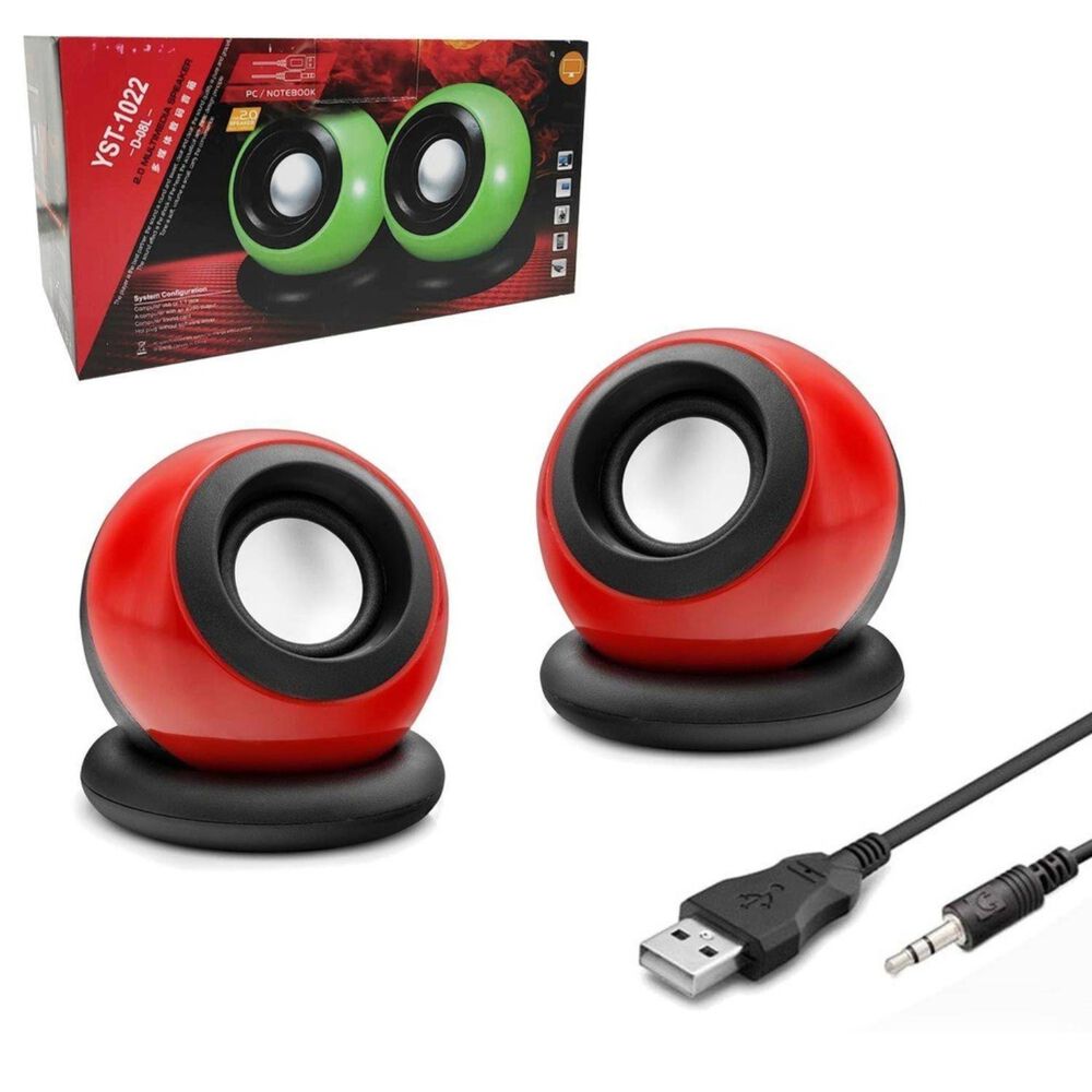 Parlante D-08l Para Pc-notebook (redondo) - Rojo image number 0.0
