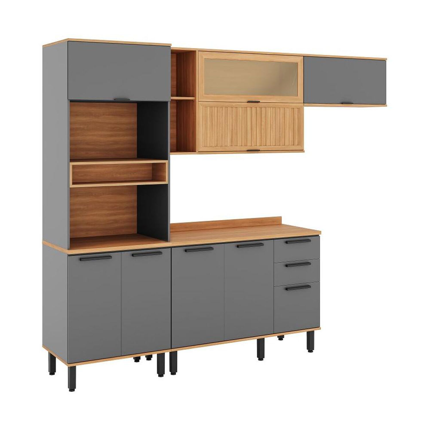 Mueble De Cocina Roca Modular Casta&ntilde;a Modular / 9 Puertas / 2 Cajones image number 0.0