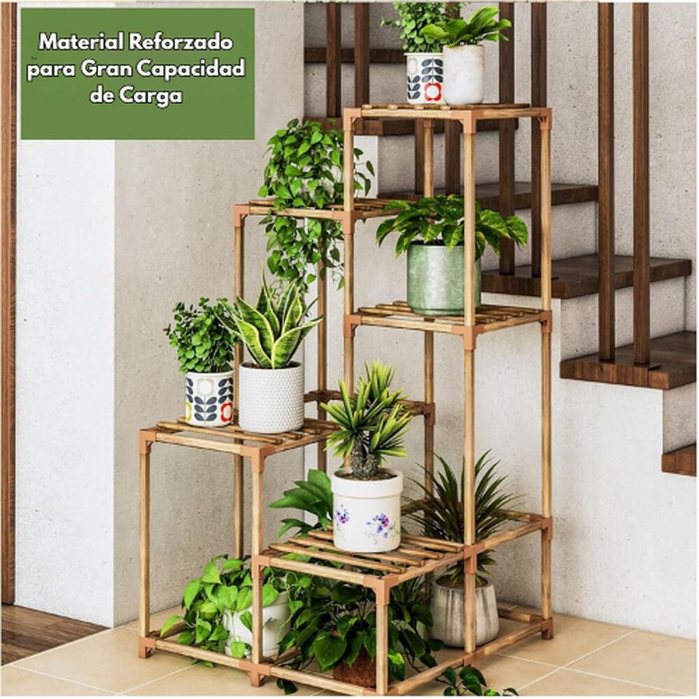 Estante Para Macetas Soporte De Plantas Huerto Decorativo image number 2.0