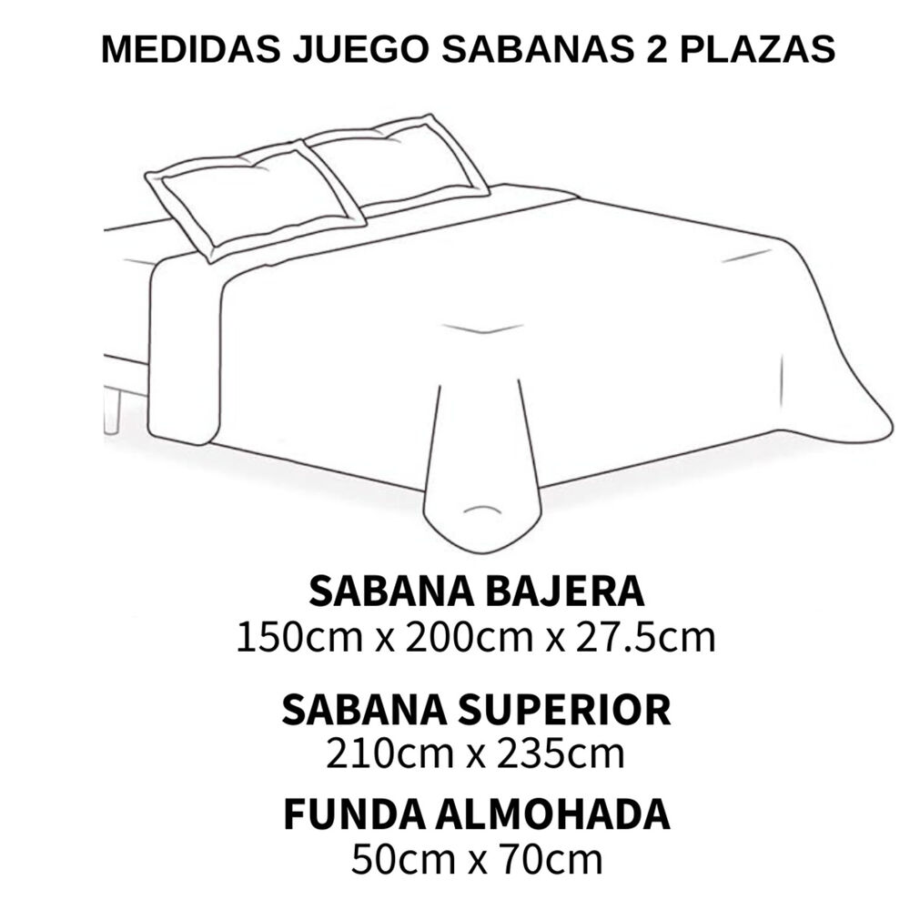Juego De Sabanas De 200 Hilos Para Cama De 2 Plazas + 2 Fundas De Almohada Burdeo image number 1.0