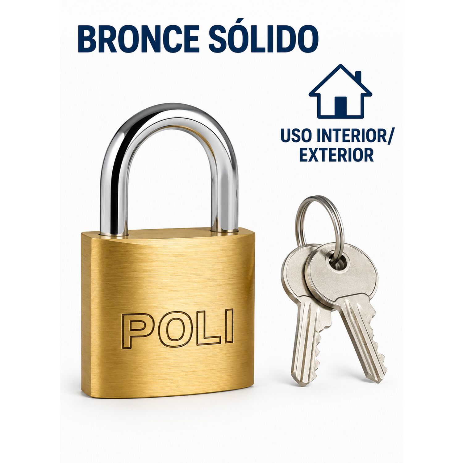 Candado Alta Seguridad Poli Bronce P/125 25mm Int/ext image number 5.0