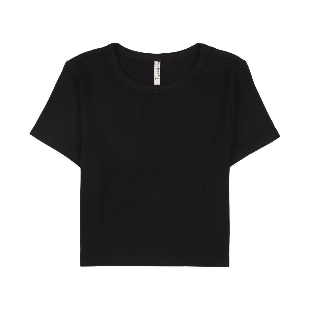 Polera Crop Manga Corta Cuello Redondo Mujer Freedom image number 0.0