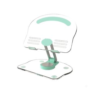Soporte Escritorio Giratorio 360 Celular Tablet Acr&iacute;lico Plegable