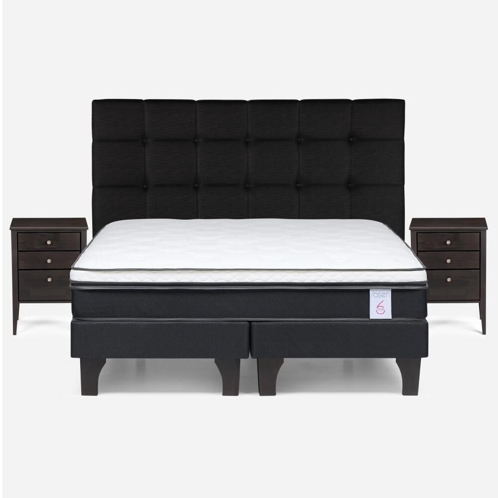 Cama Europea Rosen New Style 6 / King / Base Dividida + Set De Maderas image number 0.0
