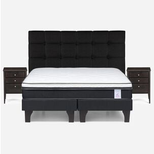 Cama Europea Rosen New Style 6 / King / Base Dividida + Set De Maderas