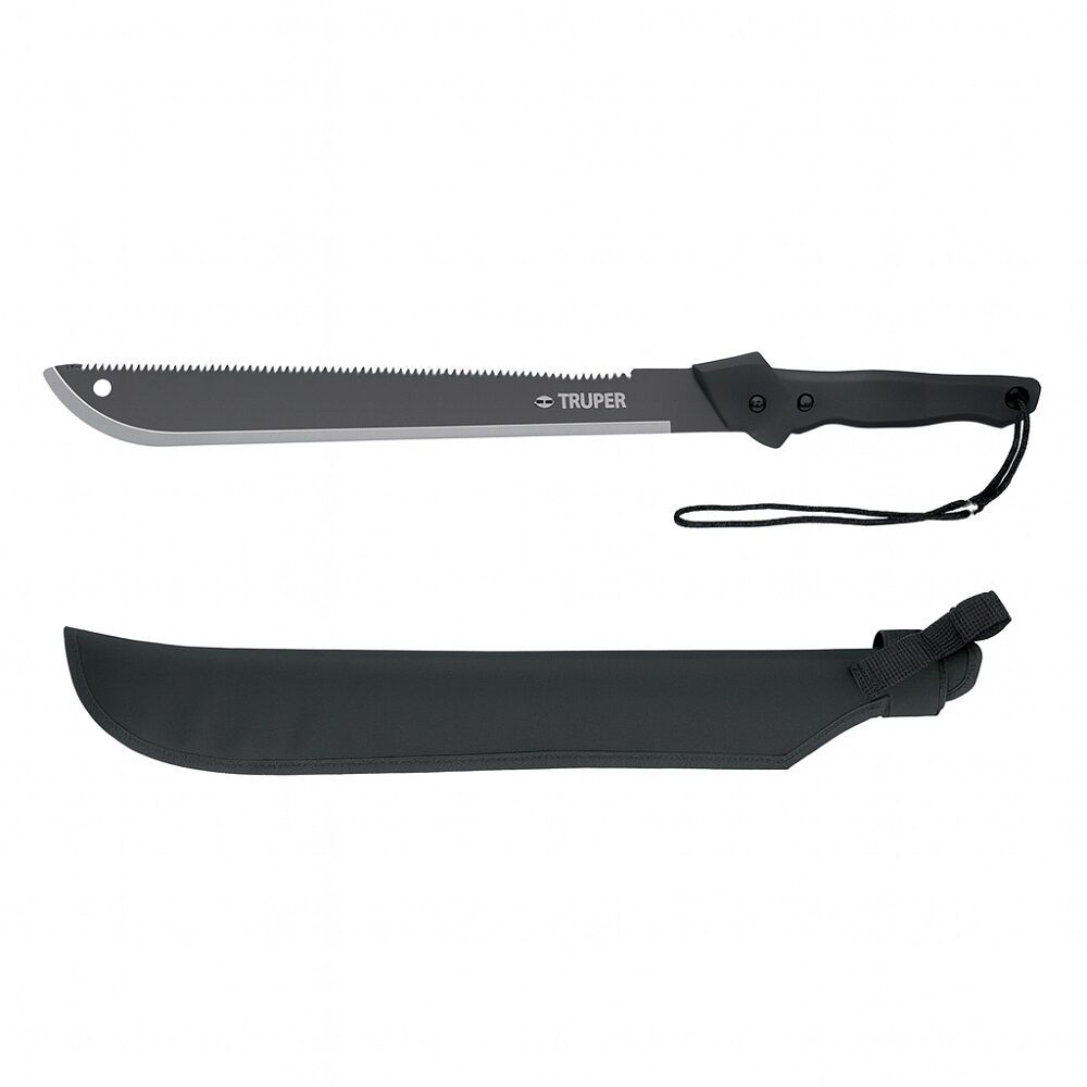 Machete Doble Filo 18 Cacha Bimaterial, Con Funda, Truper image number 1.0
