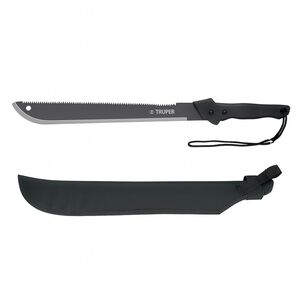 Machete Doble Filo 18 Cacha Bimaterial, Con Funda, Truper