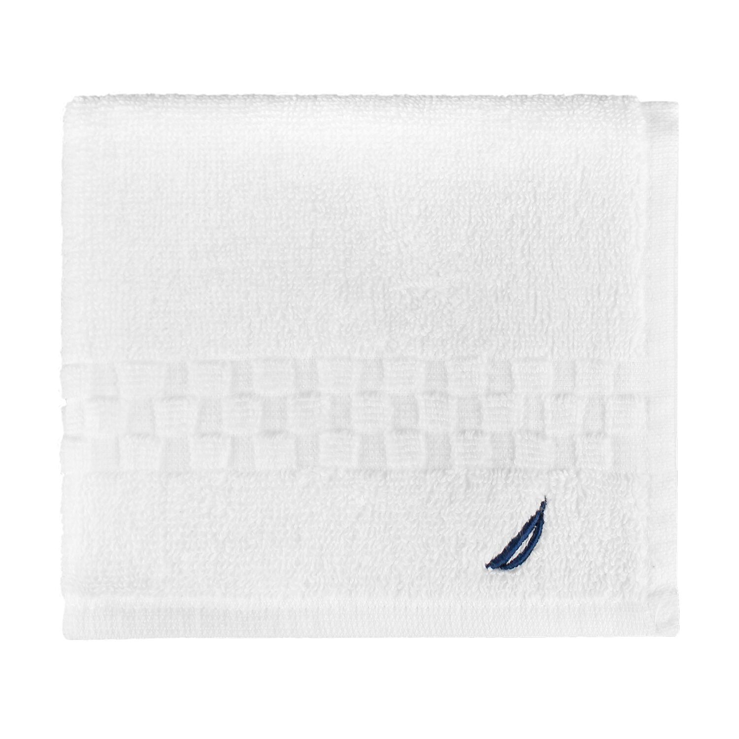 Toalla De Cara Signature Nautica 100% Algod&oacute;n 33x33cm Frescura Y Suavidad Blanca image number 3.0