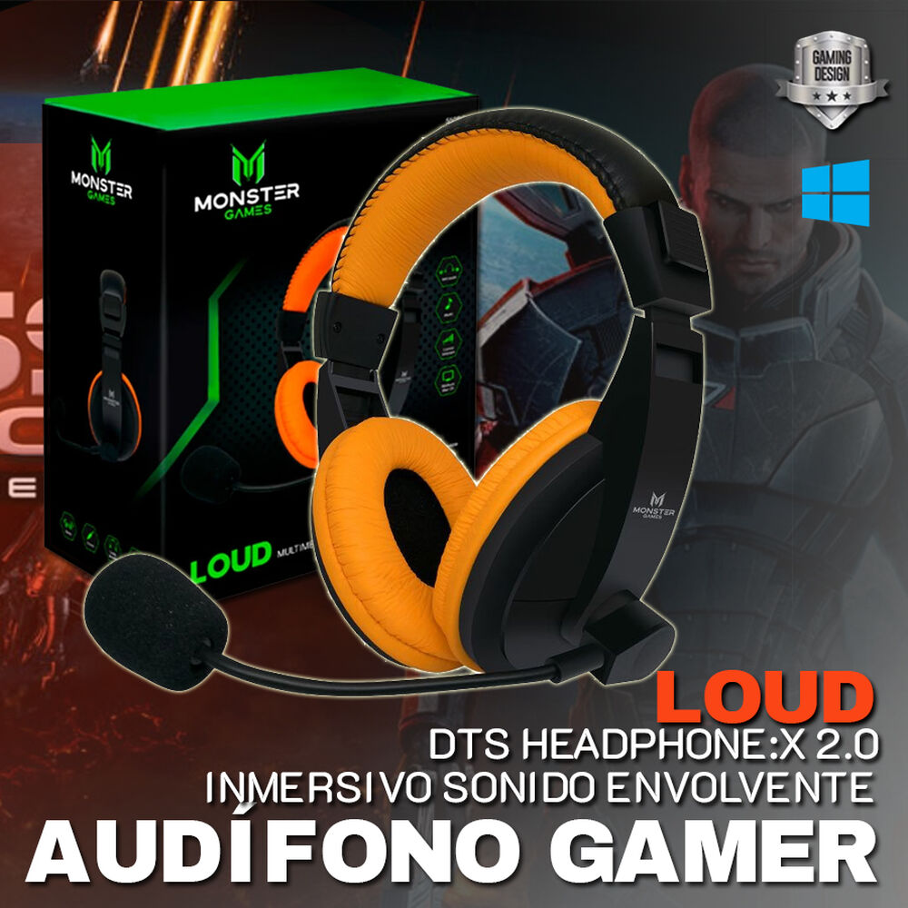 Audífonos Gamer Loud Over-ear image number 1.0