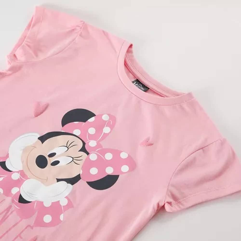 Pijama Corto Ni&ntilde;a Puntos Minnie Rosado Disney image number 1.0