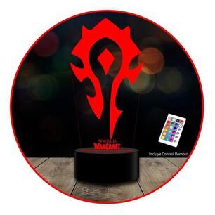 L&aacute;mpara 3d Juego World Warcraft 16 Colores Control Remoto
