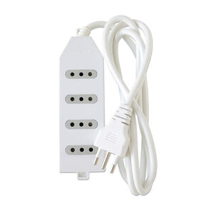 Alargador Zapatilla 4 Posiciones 1,5 Metros Blanco Macrotel