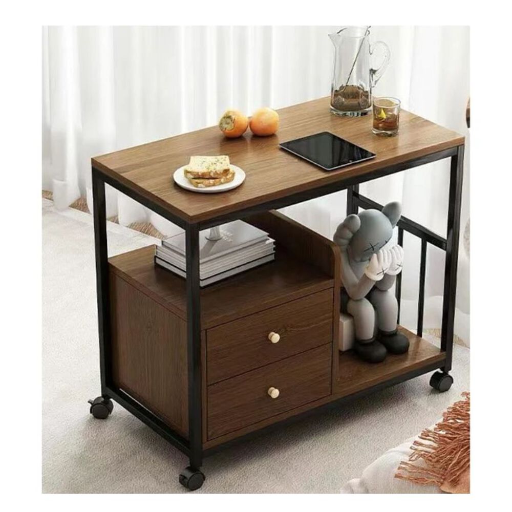 Mesa Auxiliar Con Cajones Mueble Multiuso Estaci&oacute;n De Caf&eacute; image number 4.0