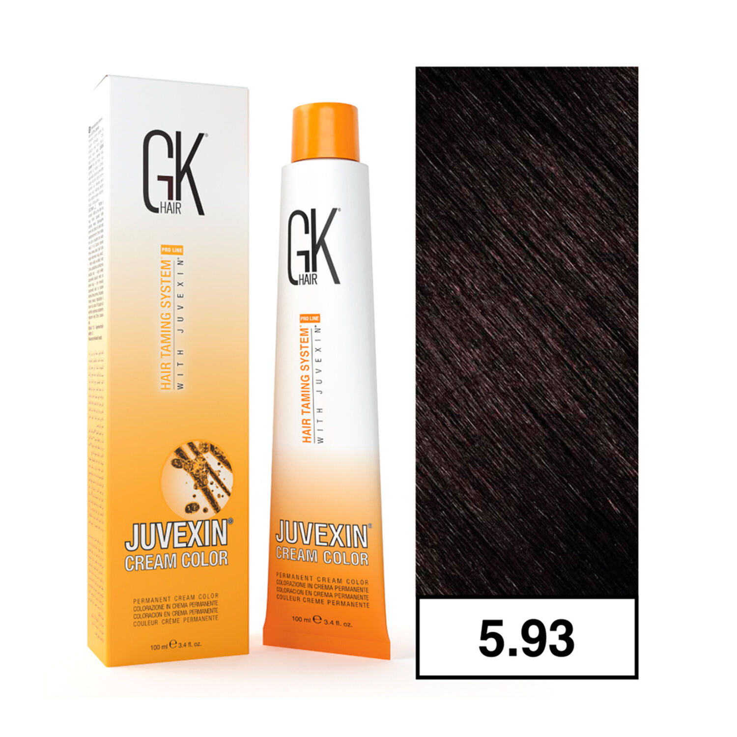 Gkhair - Tintura Cream Color Permanente Vegana 100ml + Oxidante - 5.93 Caf&eacute; Con Leche image number 0.0