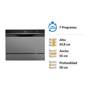Lavavajilla Midea MDWTF0602MS / 6 Cubiertos