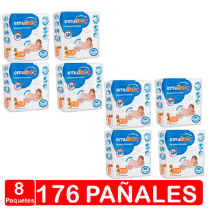 Pañales Emubaby - Premium - Talla P 176 Pañales
