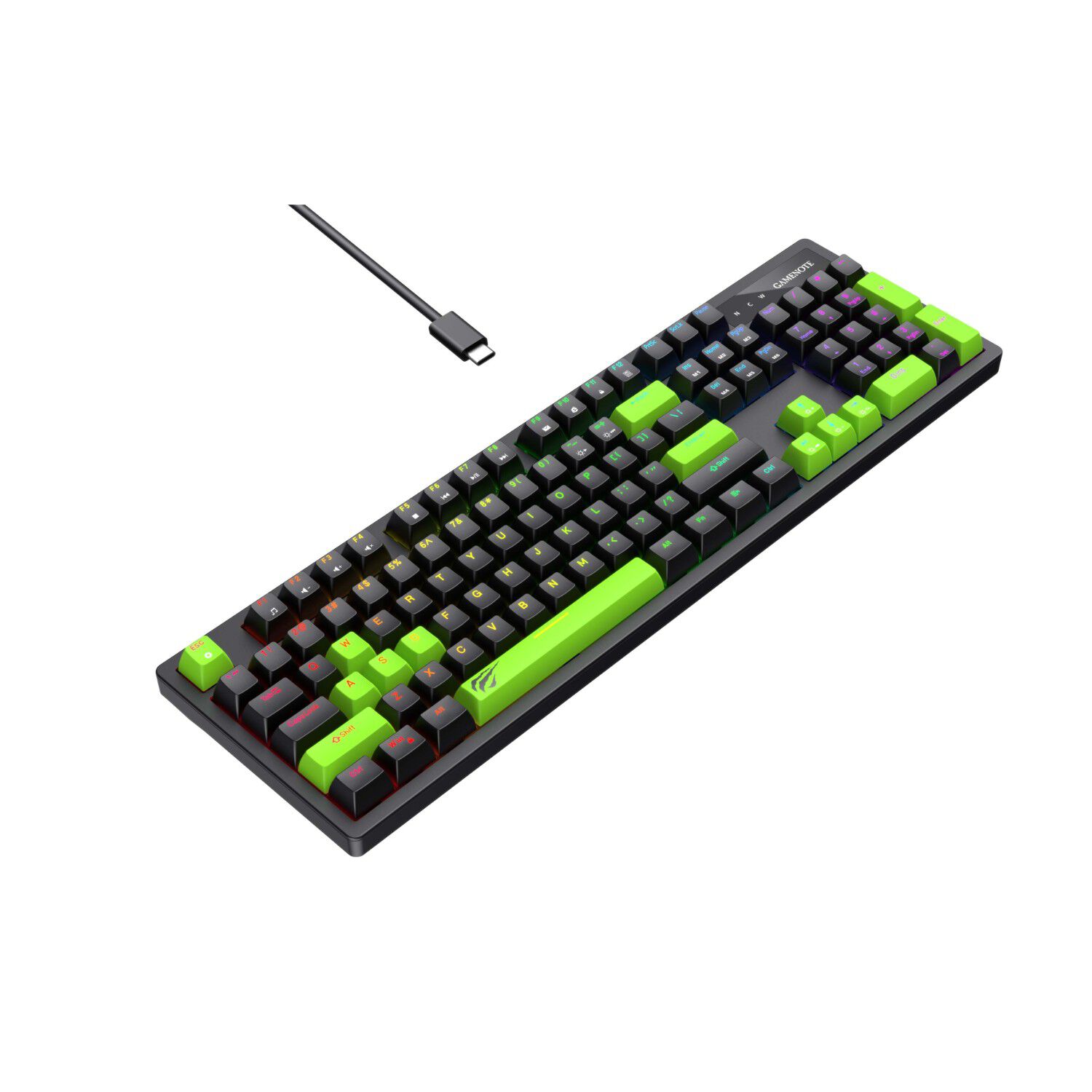 Teclado Gamer Mec&aacute;nico Luces Rgb Kb893l Havit Negro image number 2.0
