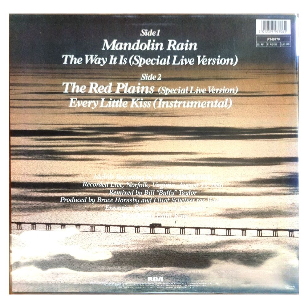 Bruce Hornsby And The Range - Mandolin Rain | 12" Maxi Single Usado image number 1.0