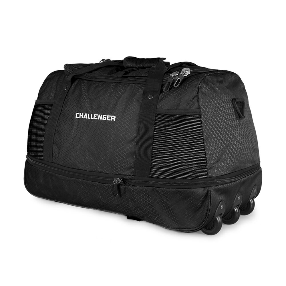 Bolso Tipo Mochila Con Ruedas + Candado Challenger Negro image number 0.0