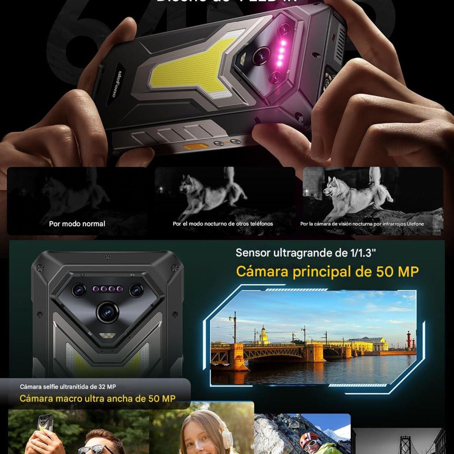 Ulefone Armor 34 Pro Proyector Dlp 25500mah 5g Luz 1100lm image number 5.0