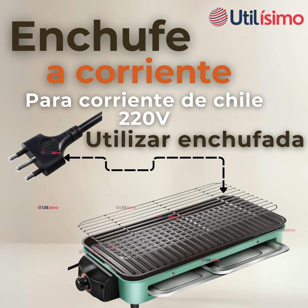 Asador Parrillera Eléctrico Doble Nivel 1500w Churrasquera Portátil image number 6.0