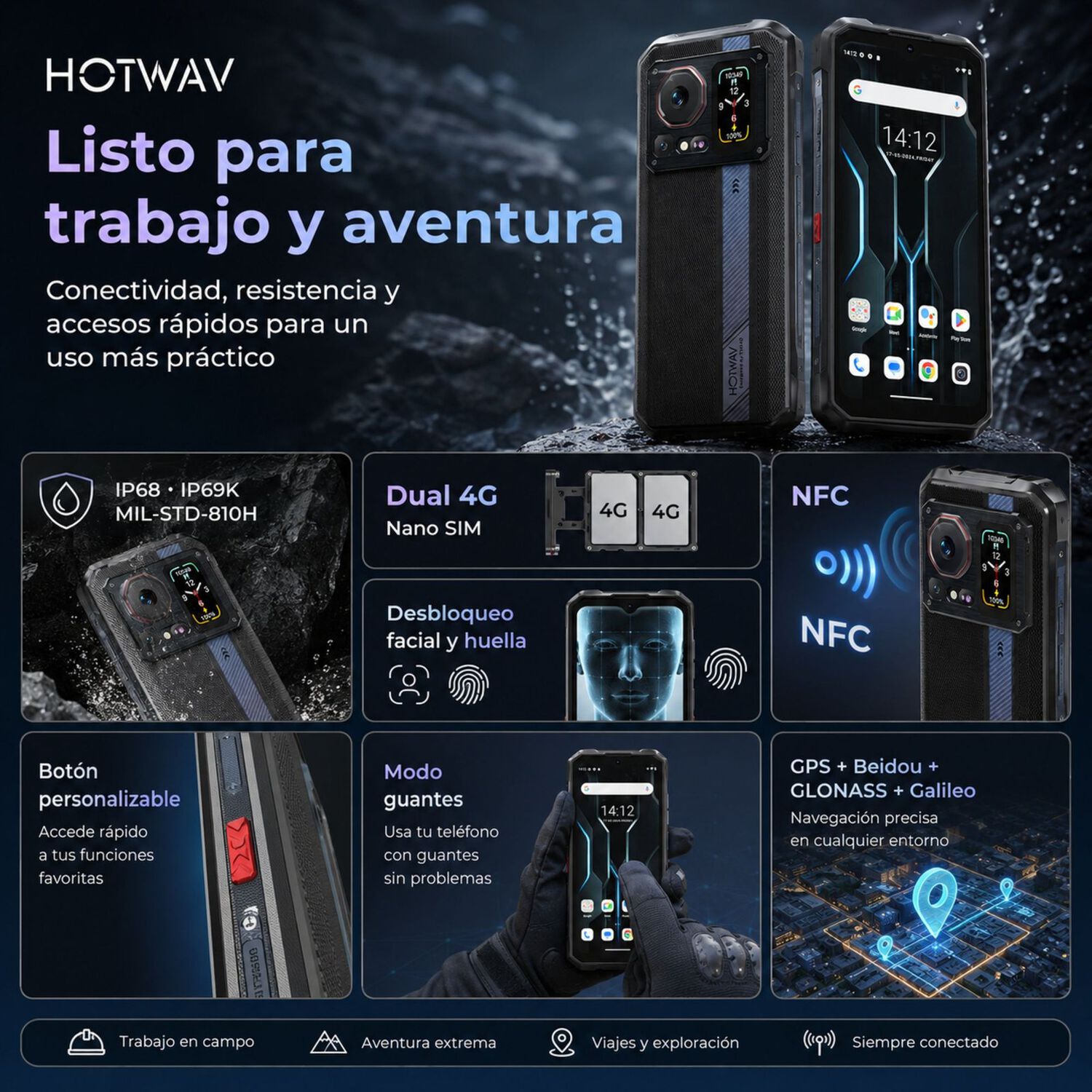 Hotwav Cyber 16 Pro Celular Rugged 24gb 512gb image number 2.0